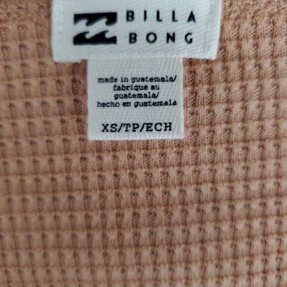 BillaBong Any Day Long Sleeve Henley Waffle Knit Top - Picture 3 of 13